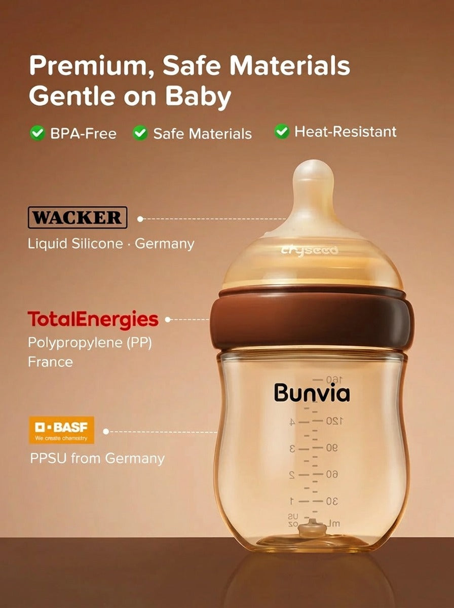 Bunvia PPSU Natural Anti-colic Baby Bottle