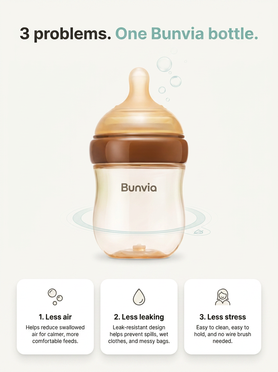 Bunvia PPSU Natural Anti-colic Baby Bottle