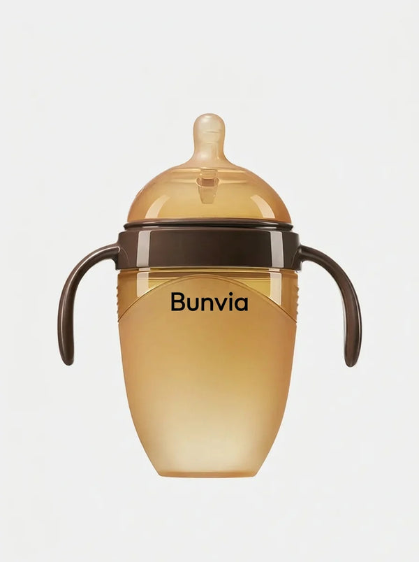 Bunvia Silicone Transition Baby Bottle | 8oz/240ml (Handle Edition)