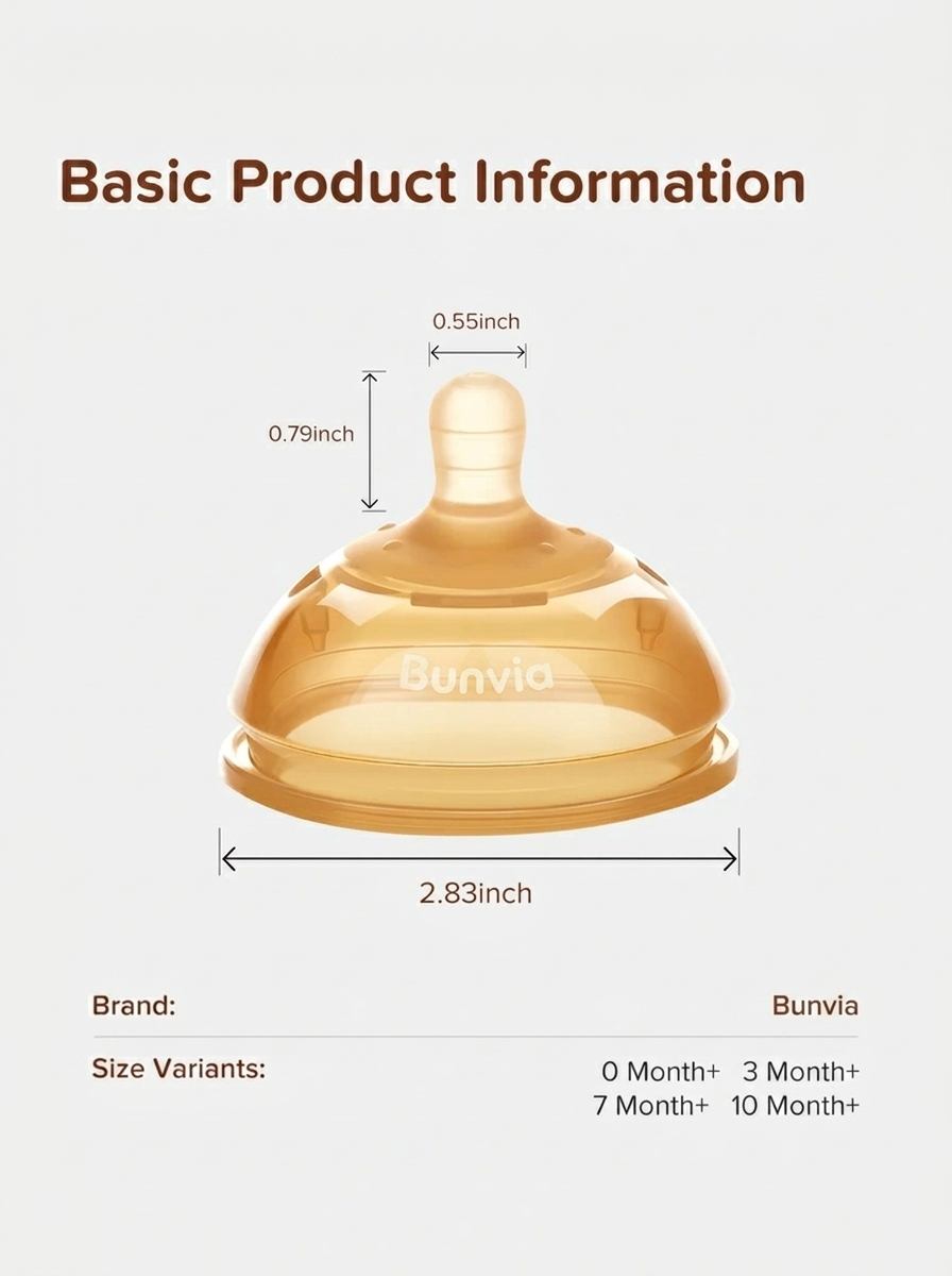 Bunvia  Baby Bottle Nipple